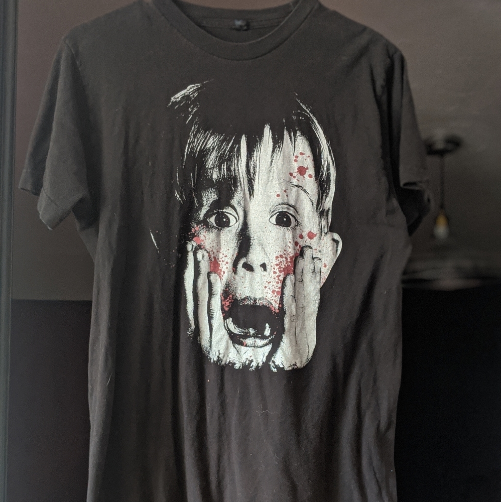 Macaulay culkin splatter face shirt
